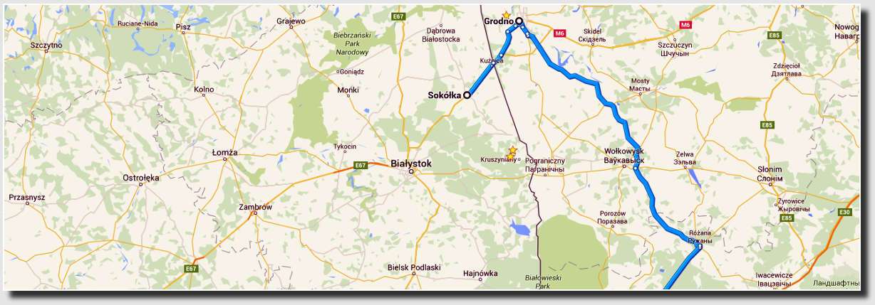 Białoruś 1 - mapa